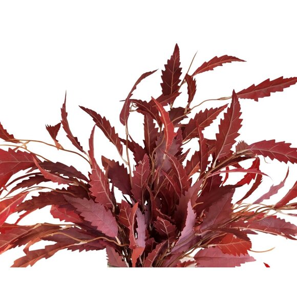 Artificial Burgundy Leaf Stem Bundle For Décor Arrangements Fall Floral Displays - Picture 8 of 16